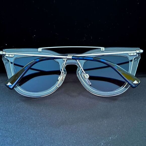 Valentino Sunglasses crystal and silver sunglasses w Blue lenses - Picture 9 of 12